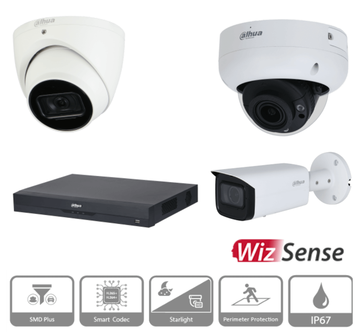 Dahua WizSense series cameras and recorder